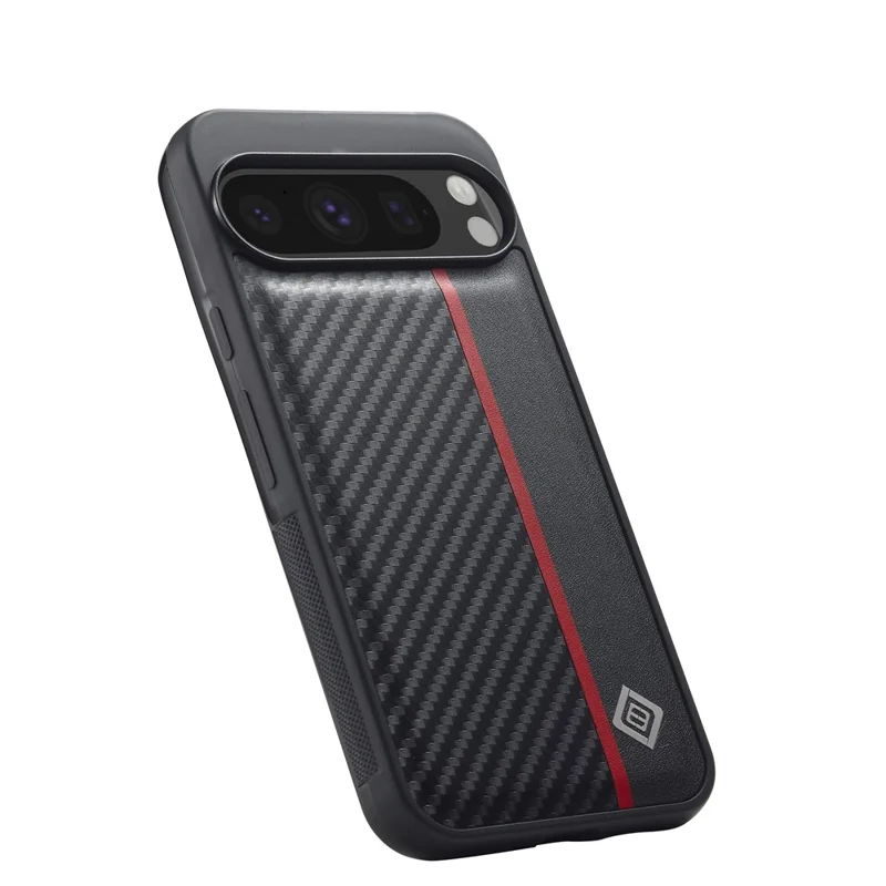 LC.IMEEKE Pour Étui Google Pixel 10 / Pixel 10 Pro Texture Fibre de Carbone Cuir + TPU + EVA Coque de Téléphone