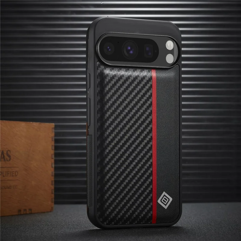 LC.IMEEKE Pour Étui Google Pixel 10 / Pixel 10 Pro Texture Fibre de Carbone Cuir + TPU + EVA Coque de Téléphone