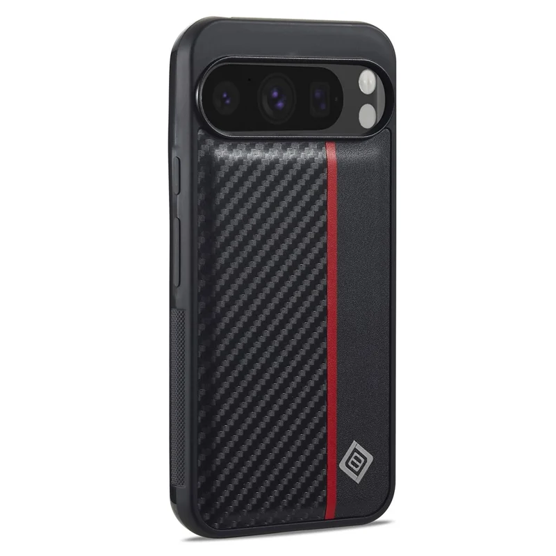 LC.IMEEKE For Google Pixel 10 Pro XL Case Carbon Fiber Texture Leather + TPU + EVA Phone Cover