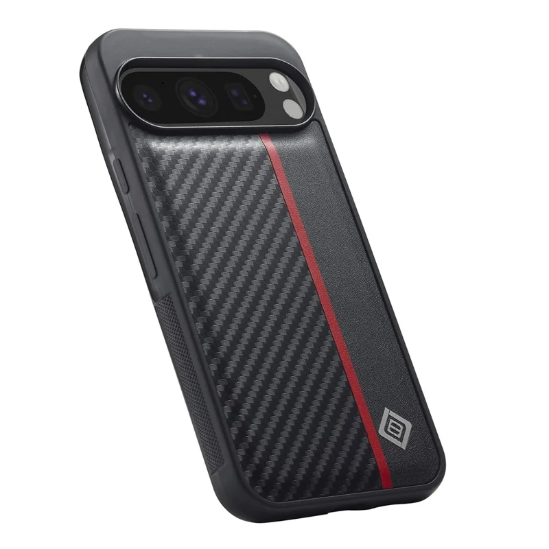 LC.IMEEKE For Google Pixel 10 Pro XL Case Carbon Fiber Texture Leather + TPU + EVA Phone Cover