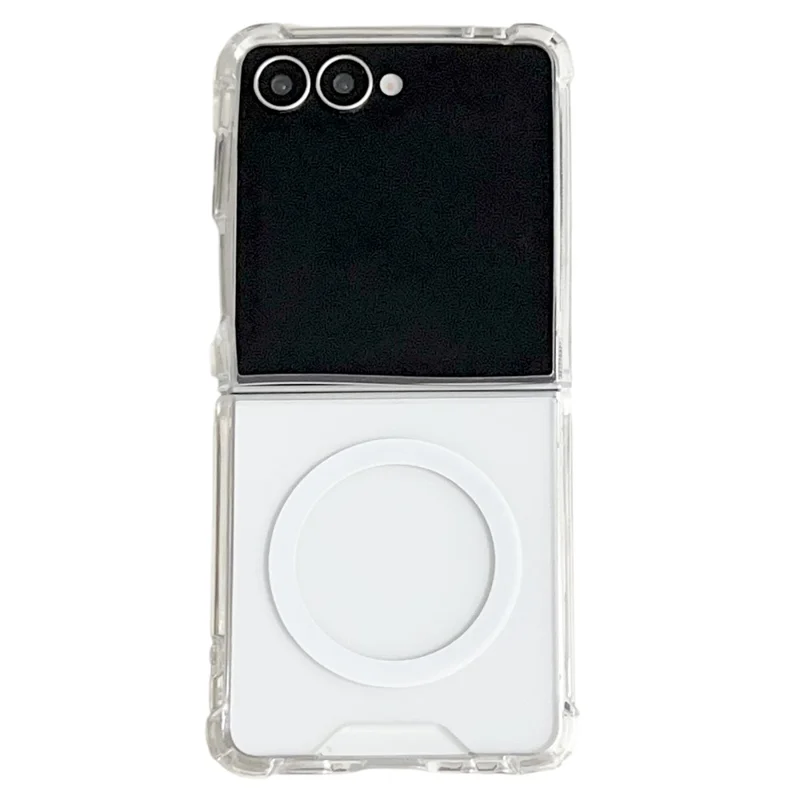 For Samsung Galaxy Z Flip7 5G Case Clear Acrylic Back Phone Cover Compatible with MagSafe