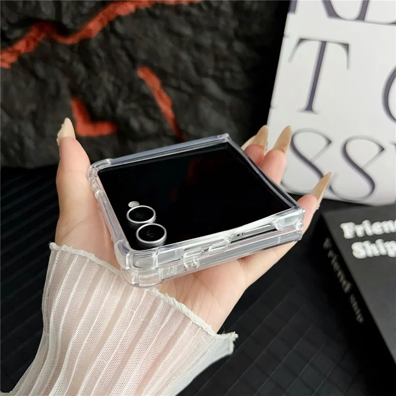 For Samsung Galaxy Z Flip7 5G Case Clear Acrylic Back Phone Cover Compatible with MagSafe