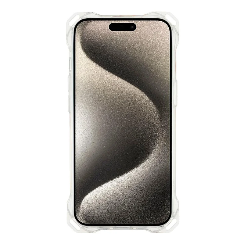 For iPhone 15 Magnetic Case with Lanyard Drop-Proof TPU + PC Phone Back Cover - Orange