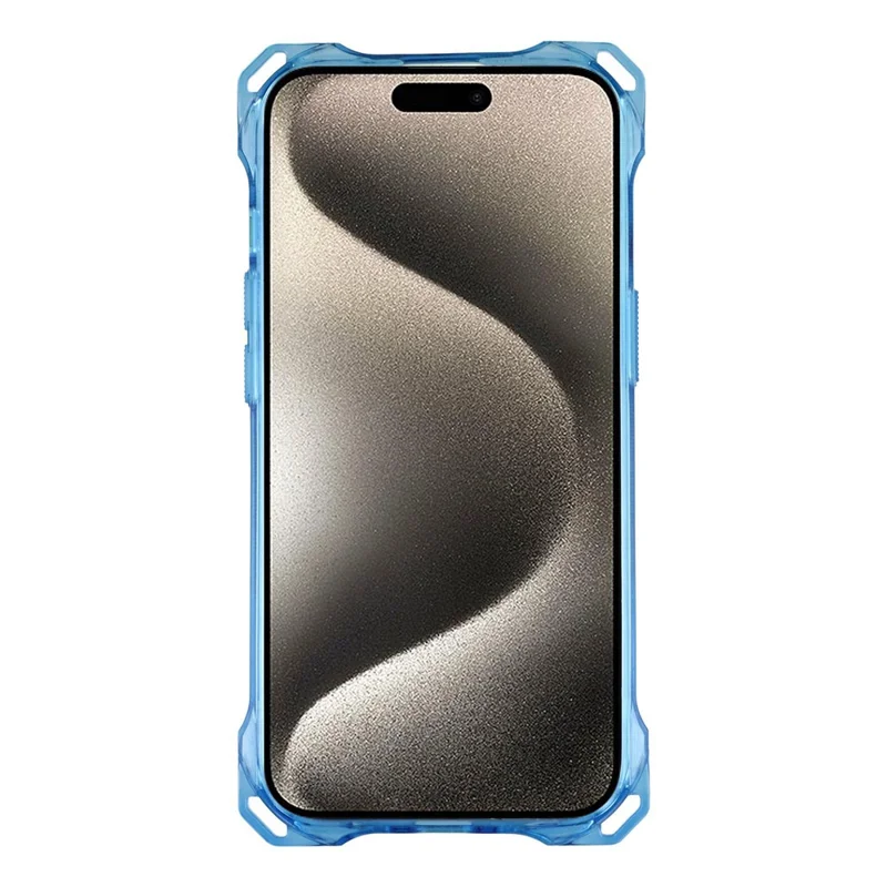 For iPhone 15 Magnetic Case Ring Kickstand TPU + PC Phone Cover - Blue