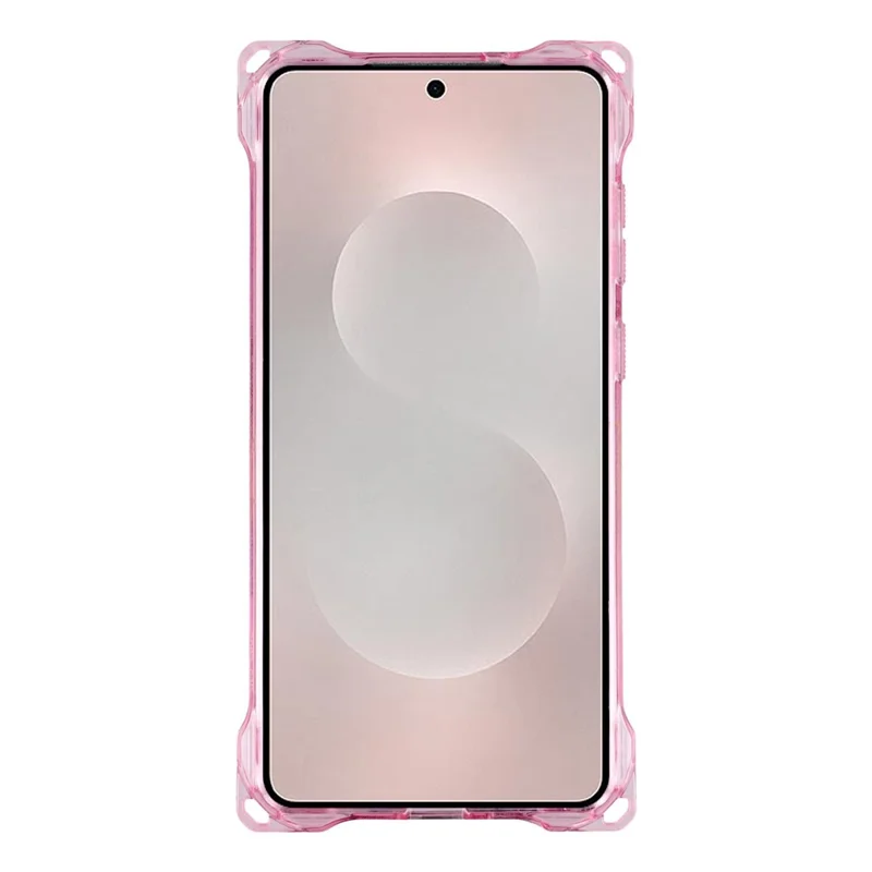 For Samsung Galaxy S25 Edge Magnetic Case Ring Kickstand TPU + PC Phone Cover - Pink