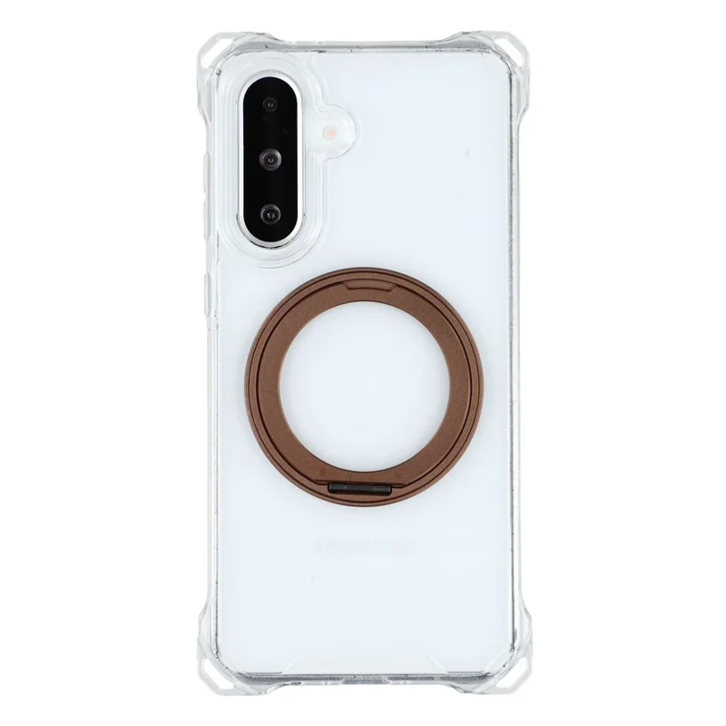 For Samsung Galaxy A56 5G  /  A36 5G Magnetic Case Ring Kickstand TPU + PC Phone Cover - Brown