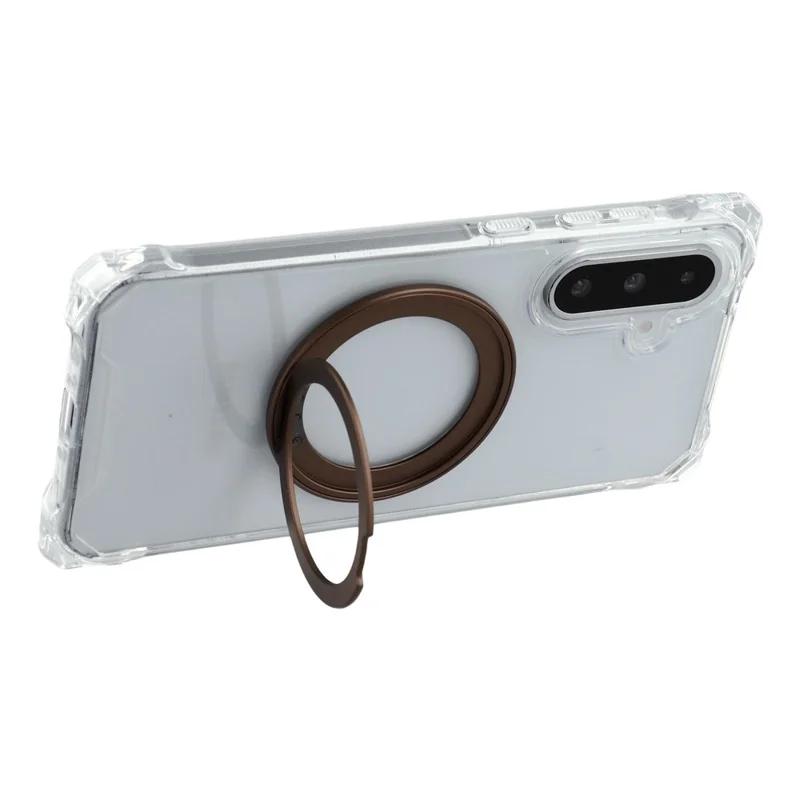 For Samsung Galaxy A56 5G  /  A36 5G Magnetic Case Ring Kickstand TPU + PC Phone Cover - Brown