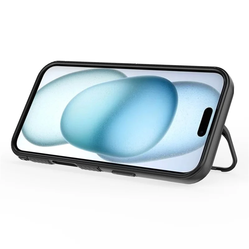 Custodia per iPhone 17 Air Compatibile con MagSafe Supporto PC Texture Ondulata TPU Custodia per Telefono - Nero