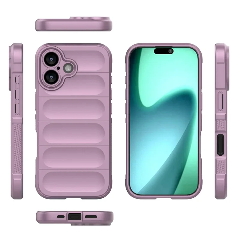 Чехол для iPhone 17 с противоударной защитой, мягкий TPU-чехол для задней крышки телефона - Светло-сиреневый