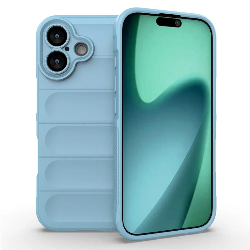 For iPhone 17 Case Anti-Drop Soft TPU Rugged Phone Back Cover - Baby Blue