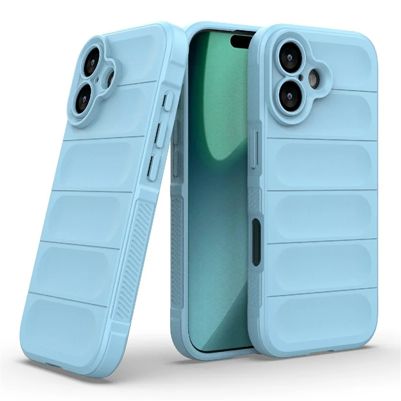 For iPhone 17 Case Anti-Drop Soft TPU Rugged Phone Back Cover - Baby Blue