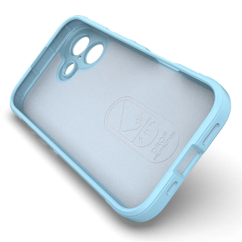 For iPhone 17 Case Anti-Drop Soft TPU Rugged Phone Back Cover - Baby Blue