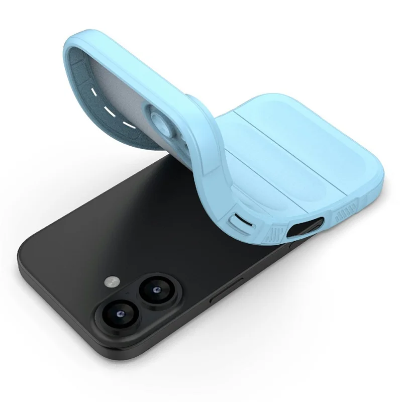 For iPhone 17 Case Anti-Drop Soft TPU Rugged Phone Back Cover - Baby Blue