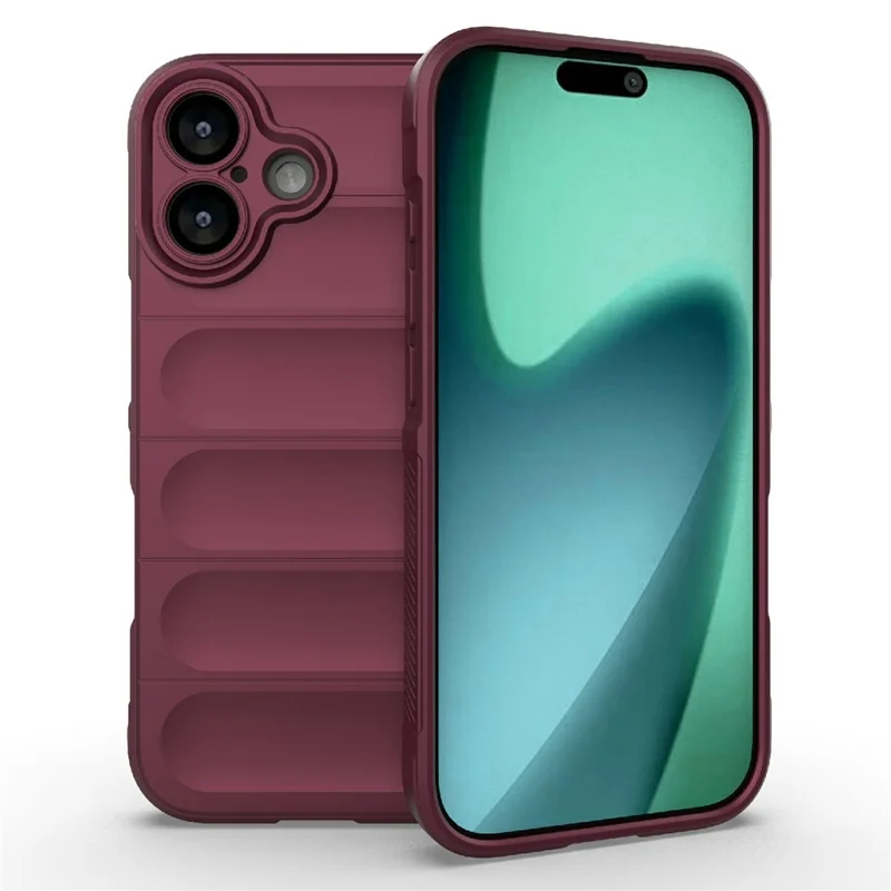 Coque pour iPhone 17 Antichoc en TPU Souple Protection Arrière - Rouge Vin