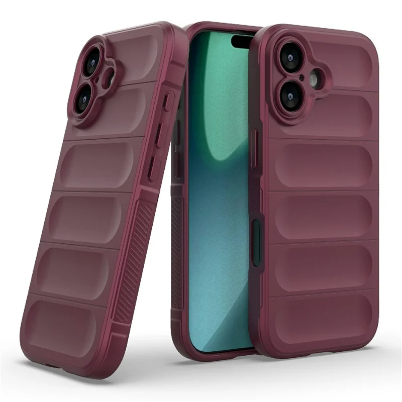 Coque pour iPhone 17 Antichoc en TPU Souple Protection Arrière - Rouge Vin