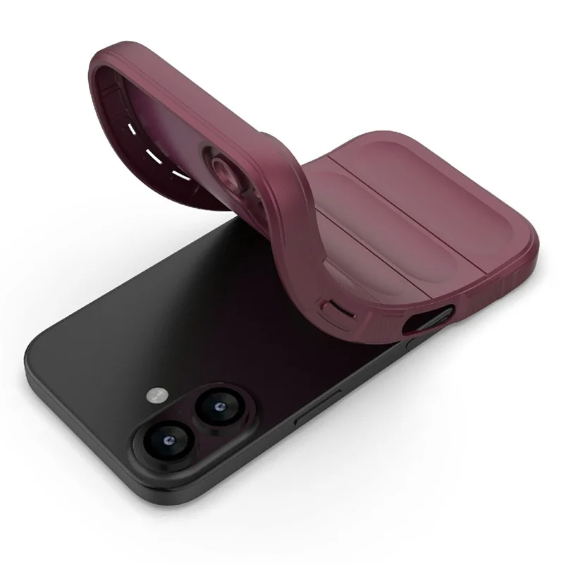 Coque pour iPhone 17 Antichoc en TPU Souple Protection Arrière - Rouge Vin