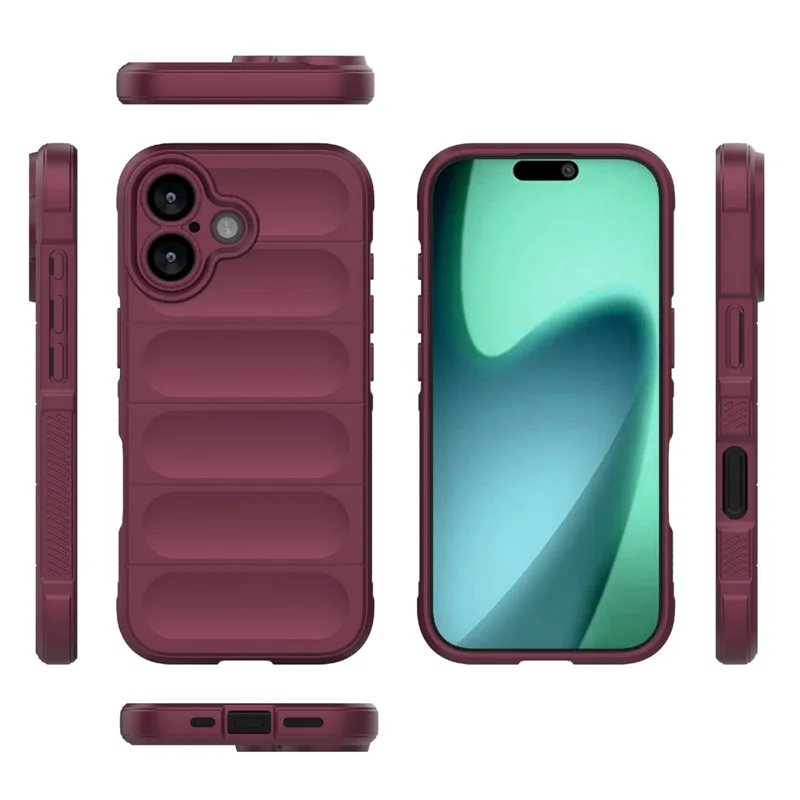 Coque pour iPhone 17 Antichoc en TPU Souple Protection Arrière - Rouge Vin