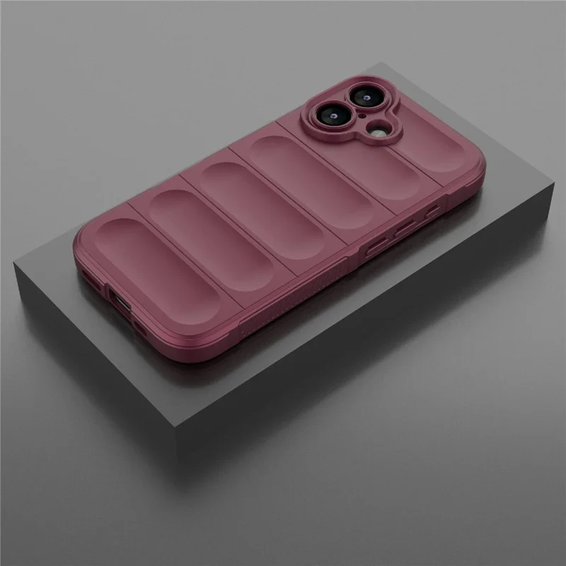Coque pour iPhone 17 Antichoc en TPU Souple Protection Arrière - Rouge Vin