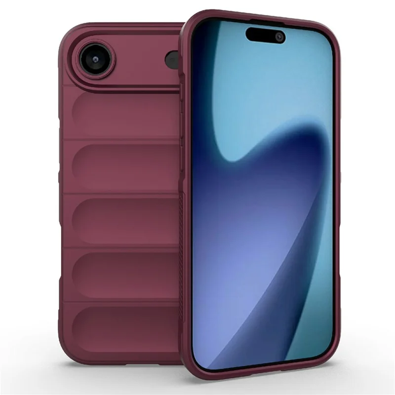 For iPhone Air Case Anti-Drop Soft TPU Rugged Phone Back Cover - Wine Red