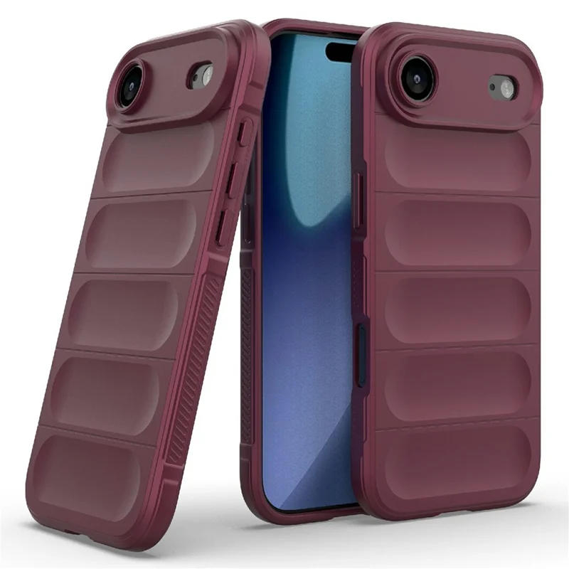 For iPhone Air Case Anti-Drop Soft TPU Rugged Phone Back Cover - Wine Red