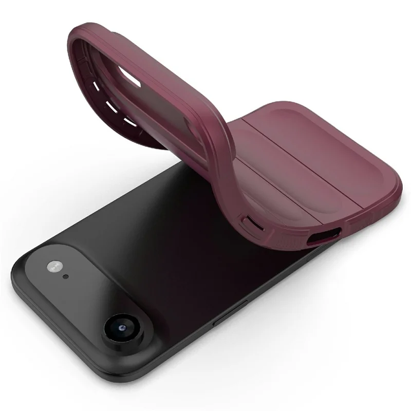 For iPhone Air Case Anti-Drop Soft TPU Rugged Phone Back Cover - Wine Red