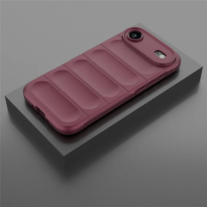 For iPhone Air Case Anti-Drop Soft TPU Rugged Phone Back Cover - Wine Red