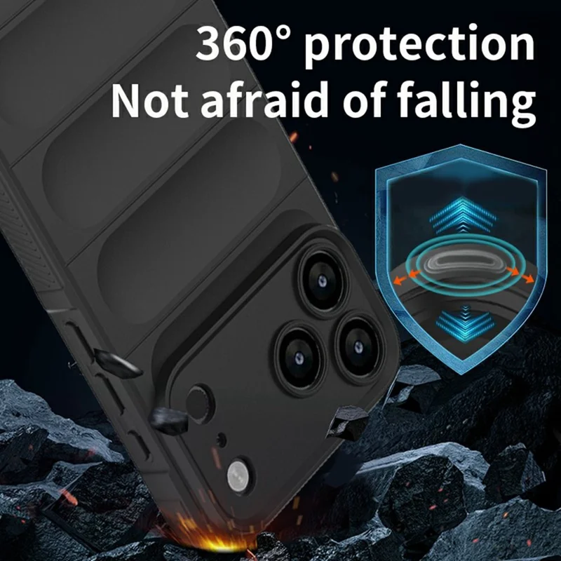 Für iPhone 17 Pro Hülle Stoßfeste Weiche TPU Robuste Handyrückseite - Weinrot
