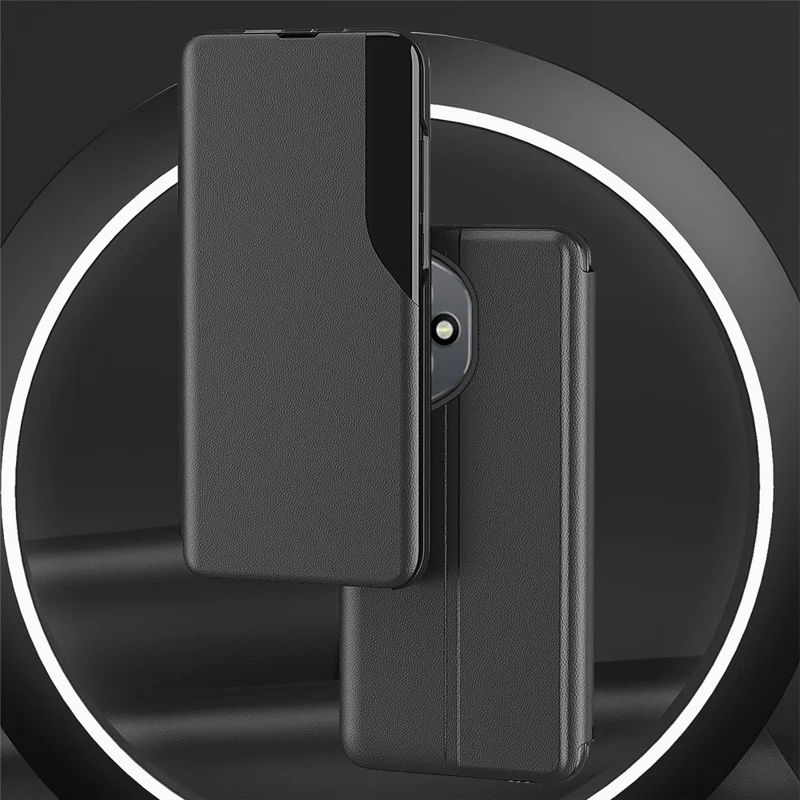 Flip-taske til Honor 400 5G (Global) med ståfunktion i PU-læder - Sort