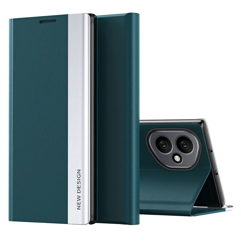 For Honor 400 5G (Global) Case Anti-Drop Leather Phone Cover with Stand - Green