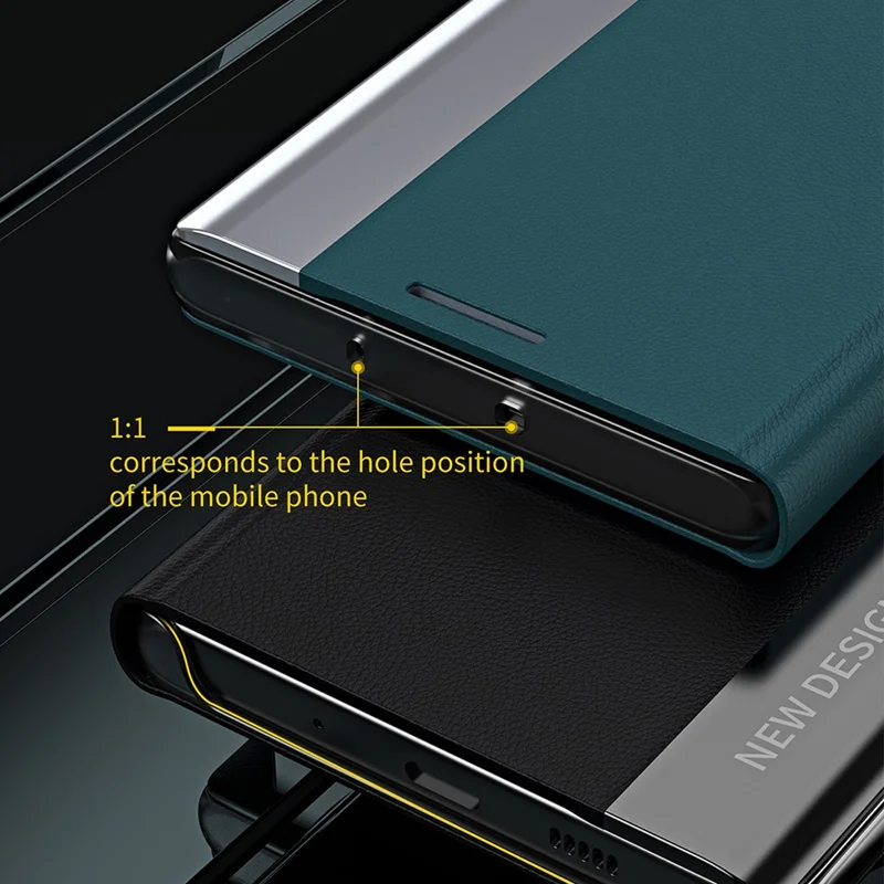 For Honor 400 5G (Global) Case Anti-Drop Leather Phone Cover with Stand - Green