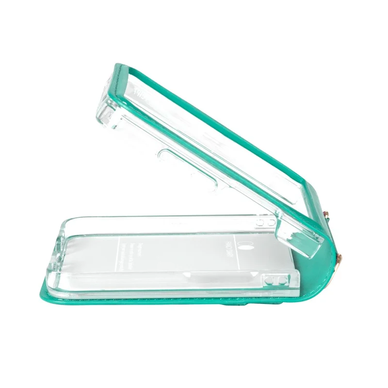 Funda HANMAN Serie Mill para Samsung Galaxy Z Flip7 5G con Ranuras para Tarjetas - Cuero Sintético - Color Cian