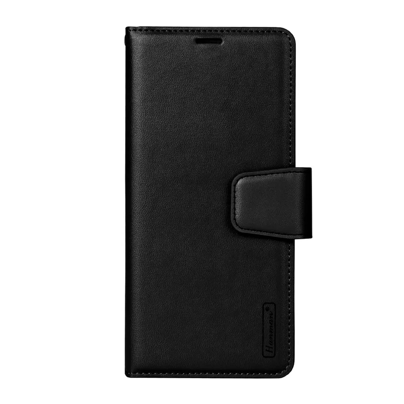 HANMAN Mill Series for Samsung	Galaxy Z Fold7 5G Case Wallet Stand PU Leather Phone Cover - Black