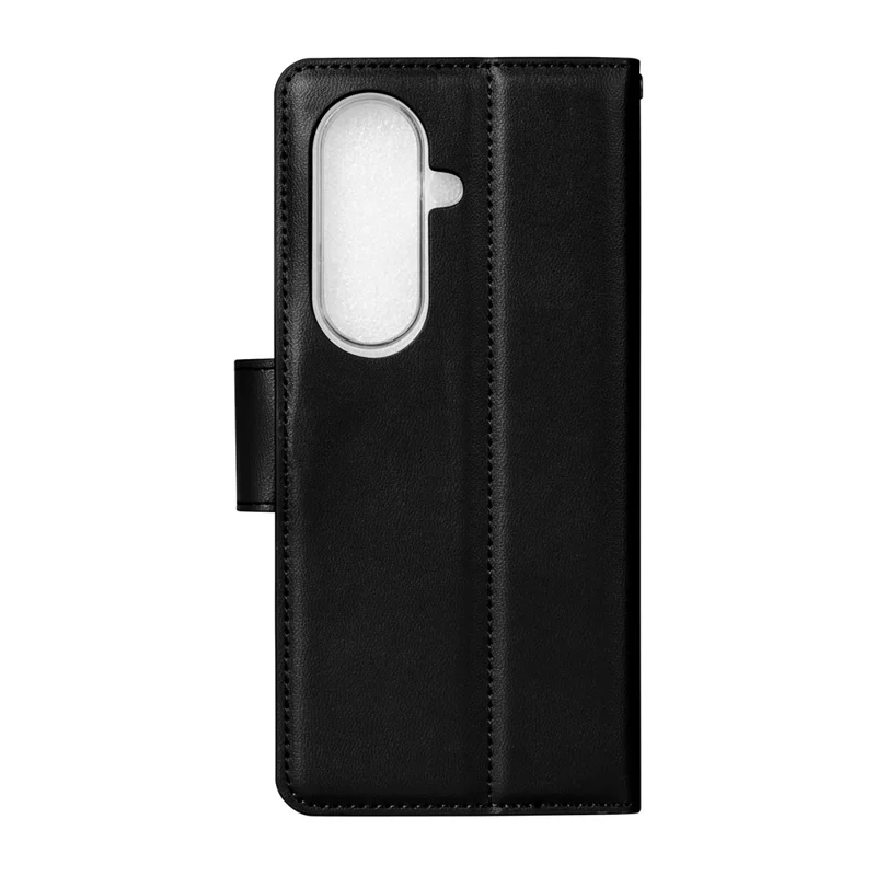 HANMAN Mill Series for Samsung	Galaxy Z Fold7 5G Case Wallet Stand PU Leather Phone Cover - Black