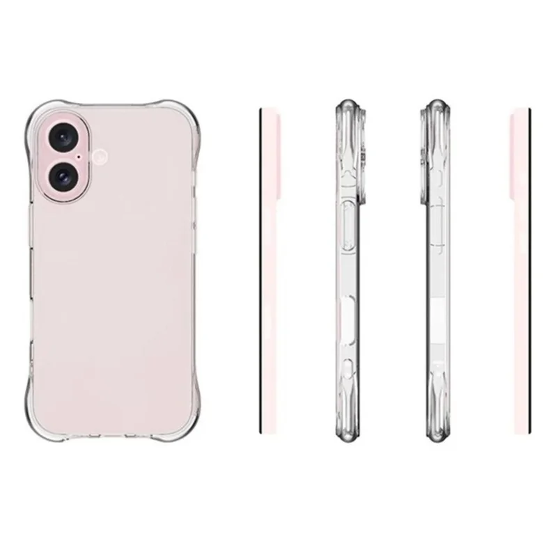 TYMEI For iPhone 17 Case Four Corner Shockproof 1.5mm Clear Phone Cover