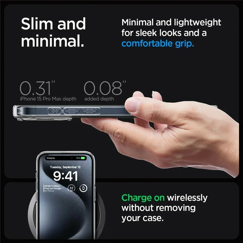 SHANWO Funda Transparente Antigolpes de TPU para iPhone 17, Carcasa Trasera Móvil de 1,5 mm