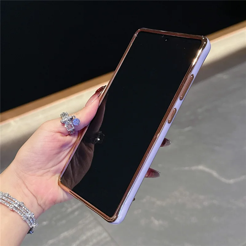 For Samsung Galaxy S25 Ultra Magnetic Case Electroplated 2.0mm Acrylic TPU Phone Back Cover - White