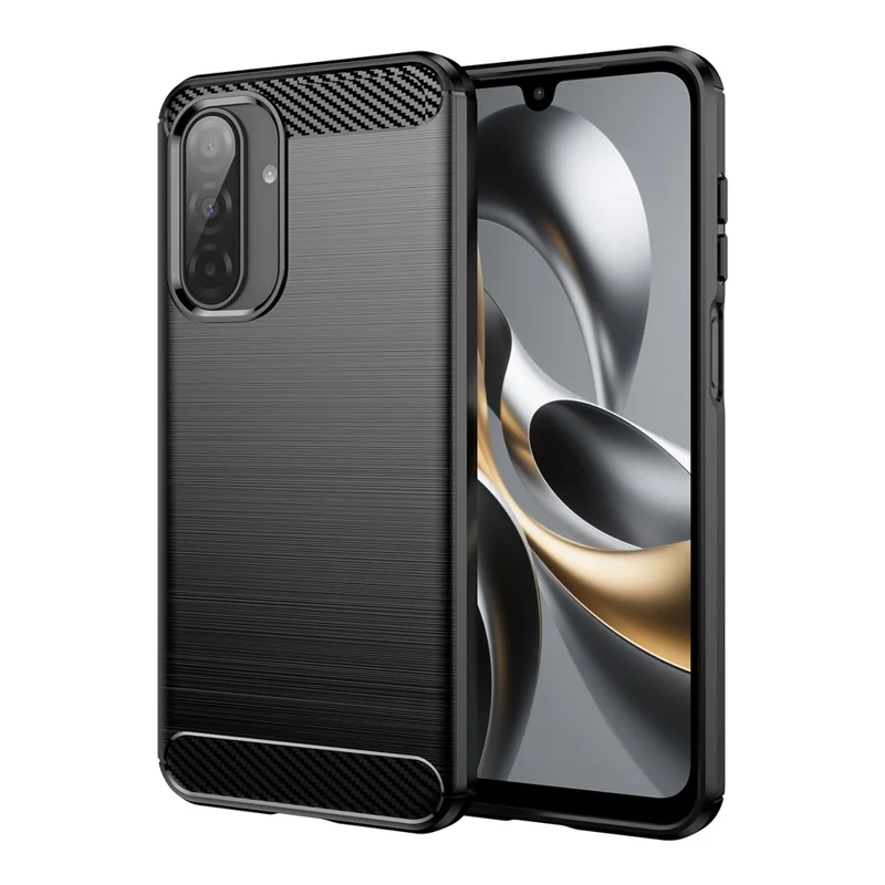 WANLONFENG LS Series For Samsung Galaxy A17 5G Case with Screen Film, Large Lens Hole Brushed Texture TPU Phone Cover - Black