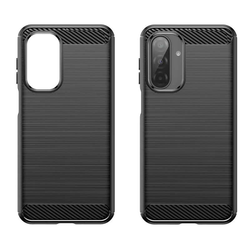 WANLONFENG LS Series For Samsung Galaxy A17 5G Case with Screen Film, Large Lens Hole Brushed Texture TPU Phone Cover - Black