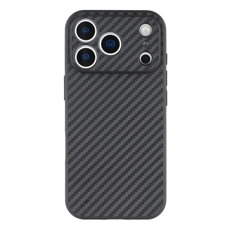 For iPhone 17 Pro Case Flexible TPU Carbon Fiber Texture Shockproof Phone Cover
