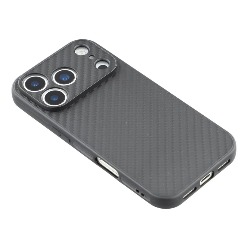 For iPhone 17 Pro Case Flexible TPU Carbon Fiber Texture Shockproof Phone Cover