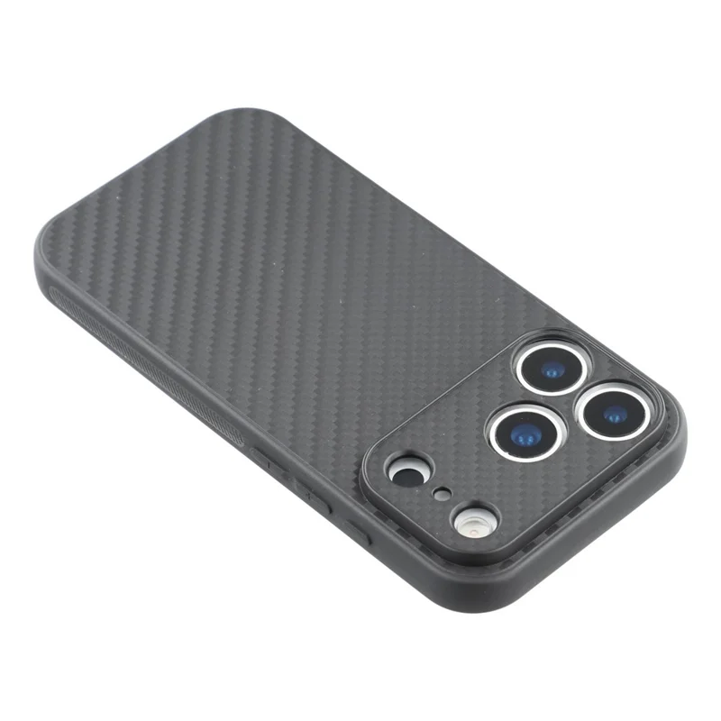 For iPhone 17 Pro Case Flexible TPU Carbon Fiber Texture Shockproof Phone Cover
