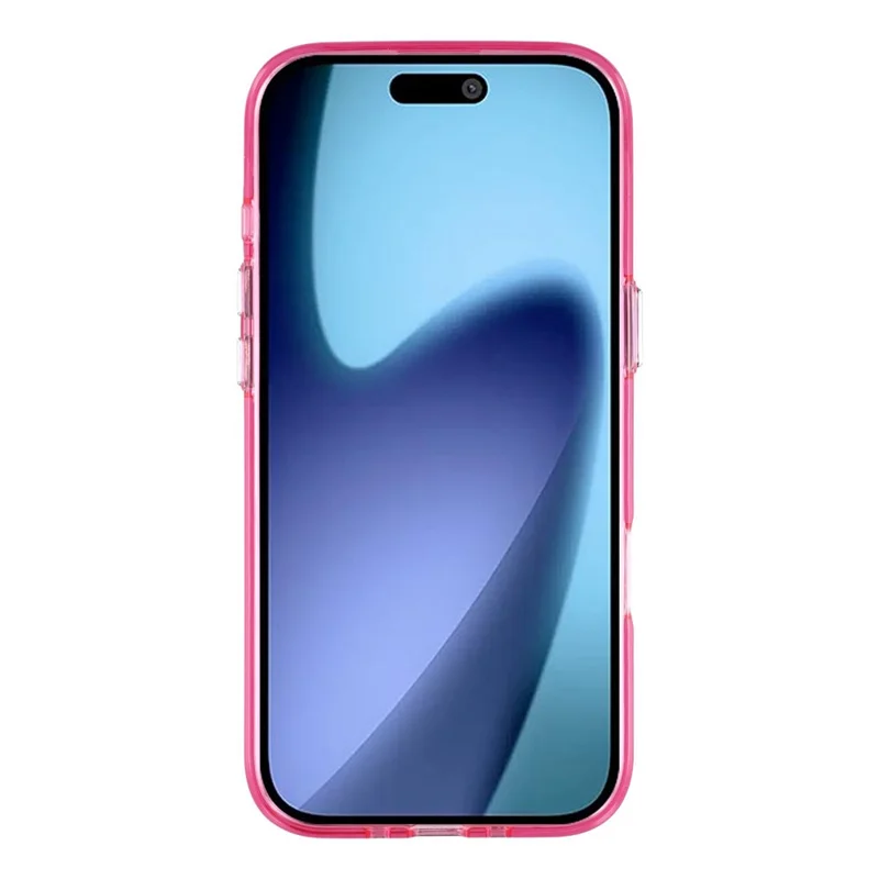 Capa para iPhone 17 Air com Células de Ar em TPU + PC, 2,0 mm, Antirriscos - Rosa Transparente