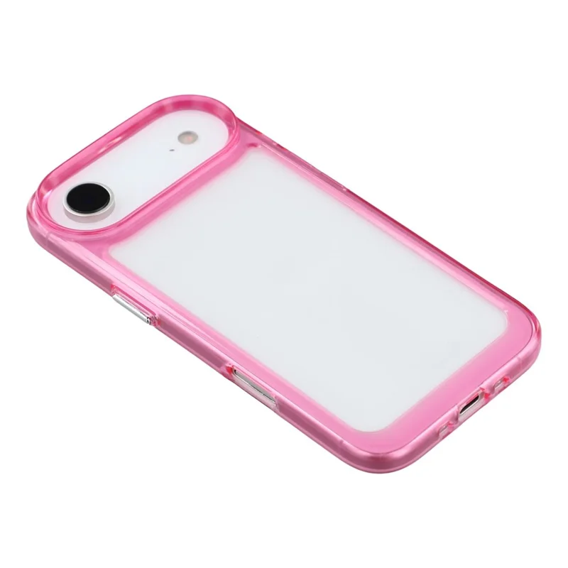 Capa para iPhone 17 Air com Células de Ar em TPU + PC, 2,0 mm, Antirriscos - Rosa Transparente