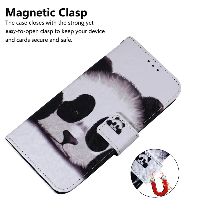 For Honor 400 5G (Global) Wallet Case Pattern Print Leather Phone Cover - Panda