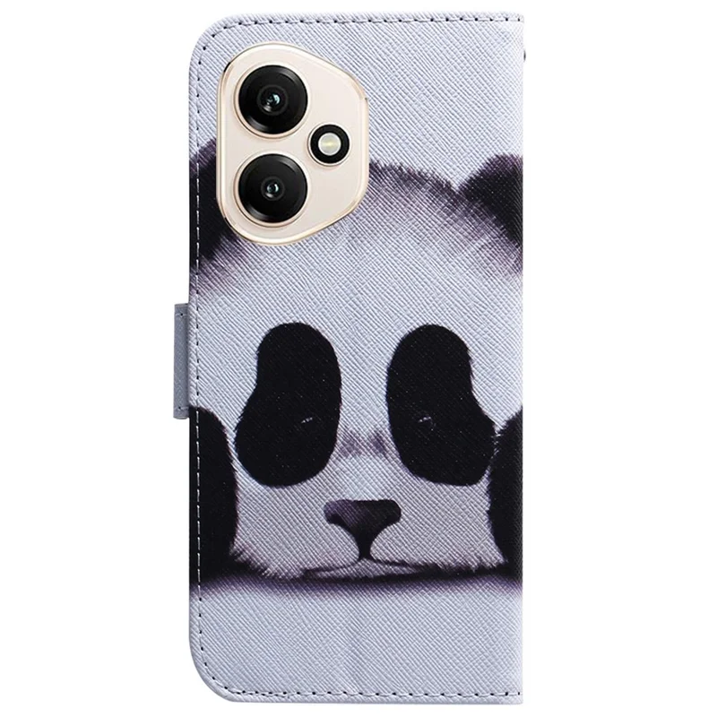For Honor 400 5G (Global) Wallet Case Pattern Print Leather Phone Cover - Panda