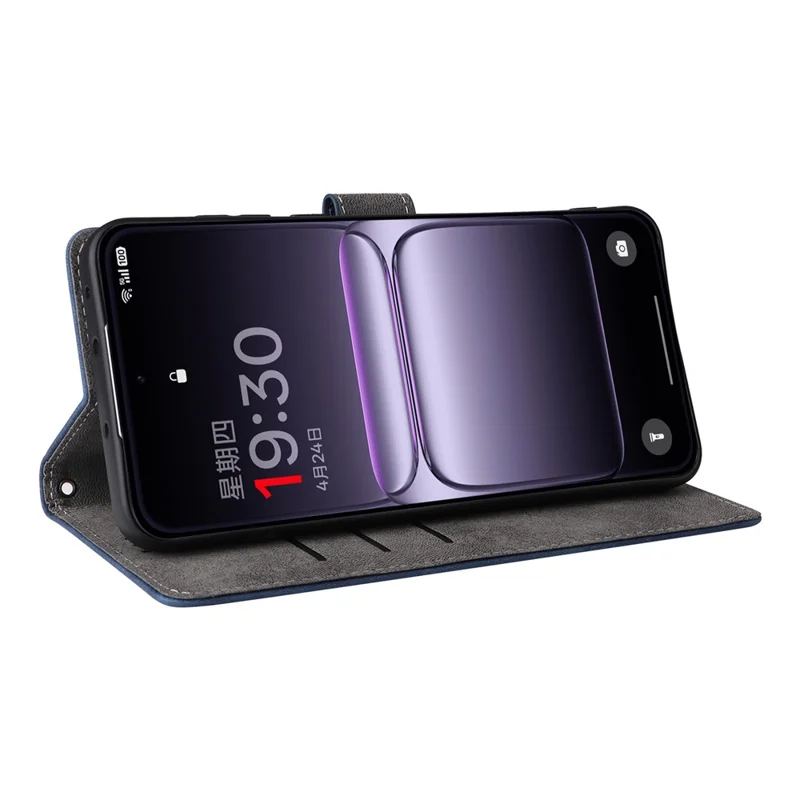 For OnePlus Nord 5 5G / Ace 5 Ultra 5G Case Wallet RFID Blocking PU Leather Phone Cover Stand with Strap - Blue