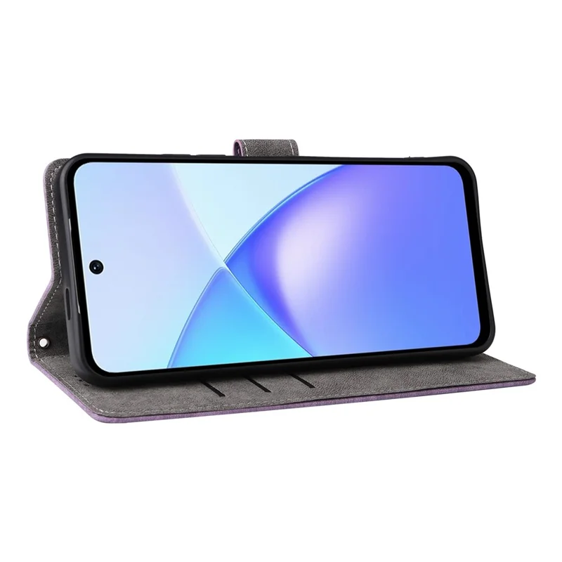 For Infinix Smart 10 / TECNO Pop 10 Case Wallet RFID Blocking PU Leather Phone Cover Stand with Strap - Purple