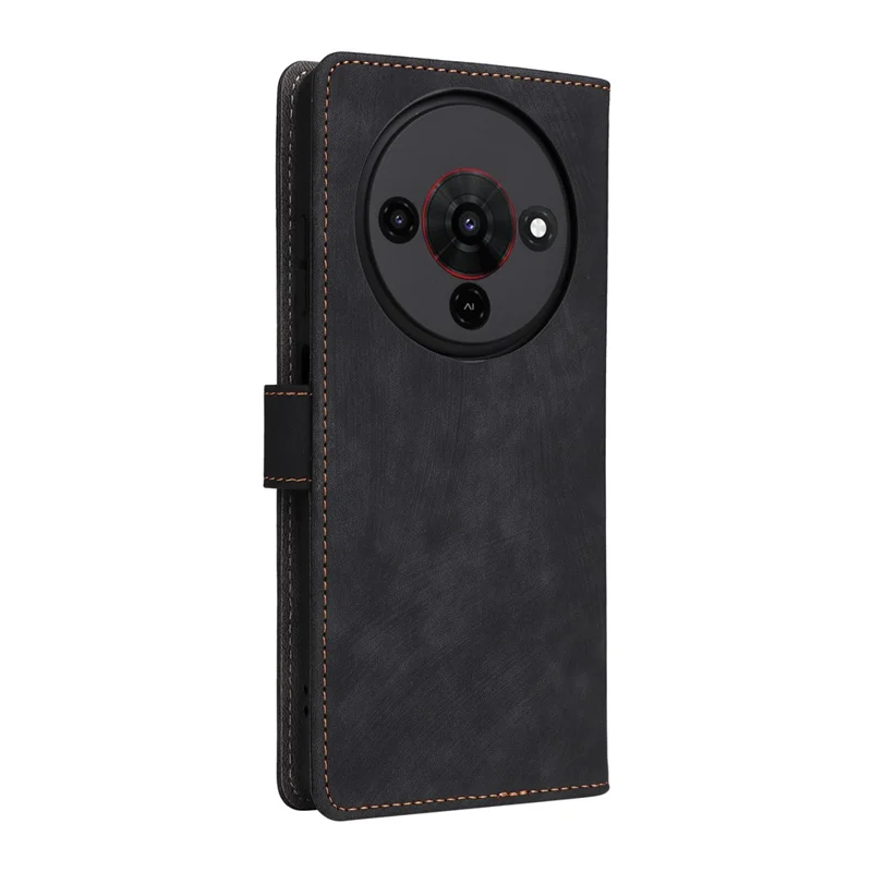 Pour ZTE Blade A76 5G Étui Portefeuille Blocage RFID Cuir PU Housse de Téléphone Support avec Sangle - Noir