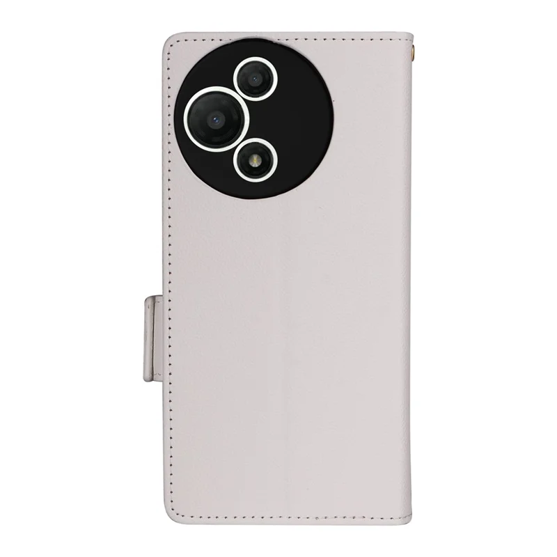 Capa para TCL 60 SE NxtPaper 5G com Alça de Pulso, Textura de Couro Sintético, Carteira para Celular - Branco