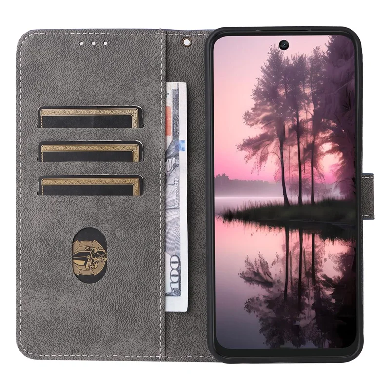Capa Carteira para TCL 60 SE NxtPaper 5G com Bloqueio RFID em Couro PU, Suporte e Alça - Preto